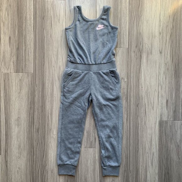 Nike S 5 Gray Tank Jumpsuit - Picture 1 of 7